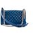 CHANEL - Chanel Boy Schultertasche medium aus dunkelblauem Lackleder Marineblau - Ansicht 3