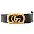 GUCCI - Gucci GG Marmont Gürtel aus schwarzem Glattleder (T80)