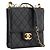 CHANEL - Sac à bandoulière Chic Pearls Chanel en cuir lisse noir édition limitée - vue 2