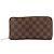 LOUIS VUITTON - Cartera Zippy Louis Vuitton en toile enduite damier ébène Castaño