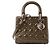 Autre Marque DIOR - borsa a mano Lady Dior medium in pelle laccata cannage marrone