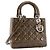 Autre Marque DIOR - borsa a mano Lady Dior medium in pelle laccata cannage marrone - vista 2