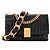 BALMAIN - 1945 Soft Balmain Schultertasche aus schwarzem gestepptem Leder