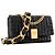 BALMAIN - 1945 Soft Balmain Schultertasche aus schwarzem gestepptem Leder - Ansicht 2
