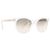 CHANEL - Occhiali da sole Chanel in acetato trasparente e glitter argento Bianco