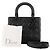 Autre Marque DIOR - Borsa a tracolla Lady Dior medium Dior in pelle cannage full black Nero - vista 10