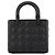 Autre Marque DIOR - Borsa a tracolla Lady Dior medium Dior in pelle cannage full black Nero - vista 3