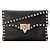 Valentino Garavani VALENTINO - Borsa a tracolla Rockstud Valentino in pelle grana grossa nera e borchie dorate Nero
