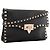 Valentino Garavani VALENTINO - Borsa a tracolla Rockstud Valentino in pelle grana grossa nera e borchie dorate Nero - vista 2