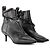 LOUIS VUITTON - Louis Vuitton Absatzstiefeletten aus glattem schwarzem Leder (T38)