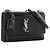 Autre Marque SAINT LAURENT - Borsa a tracolla Saint Laurent Sunset in pelle goffrata effetto coccodrillo nero - vista 2