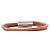 HERMÈS - Bracciale Tournis Hermès in pelle intrecciata marrone e argento (S) - vista 2