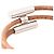 HERMÈS - Bracciale Tournis Hermès in pelle intrecciata marrone e argento (S) - vista 3