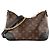 LOUIS VUITTON - Borsa a tracolla Louis Vuitton Boulogne PM in canvas monogram e pelle nera Marrone