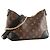 LOUIS VUITTON - Borsa a tracolla Louis Vuitton Boulogne PM in canvas monogram e pelle nera Marrone - vista 2