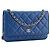CHANEL - Borsa a tracolla Wallet On Chain Classic/Timeless Chanel in pelle caviar blu iridescente - vista 2