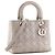 Autre Marque DIOR - borsa a mano Lady Dior medium in pelle cannage grigia Grigio - vista 2