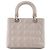 Autre Marque DIOR - borsa a mano Lady Dior medium in pelle cannage grigia Grigio - vista 3