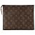 LOUIS VUITTON - Louis Vuitton Pochette 26 in tela rivestita monogram marrone - vista 3