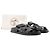 HERMÈS - Sandali Chypre Hermès in pelle liscia nera (T36) Nero - vista 7