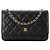 CHANEL - Borsa a tracolla Wallet On Chain Classic/Timeless Chanel in pelle caviar nera Nero