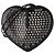ALAÏA - Borsa a tracolla Le Coeur Alaïa in pelle liscia nera e occhielli argentati Nero