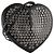 ALAÏA - Borsa a tracolla Le Coeur Alaïa in pelle liscia nera e occhielli argentati Nero - vista 2