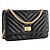 CHANEL - Borsa a tracolla Wallet On Chain 2.55 in pelle chevron stropicciata nera Nero - vista 2