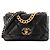CHANEL - Borsa a tracolla Chanel 19 in pelle liscia nera Nero
