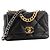 CHANEL - Borsa a tracolla Chanel 19 in pelle liscia nera Nero - vista 2