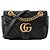 GUCCI - Borsa a tracolla GG Marmont small Gucci in pelle liscia nera Nero
