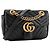 GUCCI - Borsa a tracolla GG Marmont small Gucci in pelle liscia nera Nero - vista 2