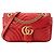 GUCCI - Borsa a tracolla GG Marmont medium Gucci in pelle chevron rossa Rosso