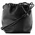 Valentino Garavani VALENTINO - Bolso de hombro Bucket Vlogo Valentino en piel lisa negra Negro