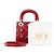 Autre Marque DIOR - Borsa a tracolla Lady Dior mini in pelle laccata rossa Rosso - vista 11
