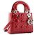 Autre Marque DIOR - Borsa a tracolla Lady Dior mini in pelle laccata rossa Rosso - vista 2
