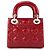 Autre Marque DIOR - Borsa a tracolla Lady Dior mini in pelle laccata rossa Rosso - vista 3