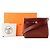 HERMÈS - Borsa a tracolla Herbag Mini Hermès in pelle liscia e tela rossa H Bordò - vista 7