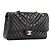 CHANEL - Borsa a mano Classique/Timeless 11.12 Chanel in pelle liscia chevron nera Nero - vista 2