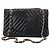 CHANEL - Borsa a mano Classique/Timeless 11.12 Chanel in pelle liscia chevron nera Nero - vista 3