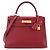 HERMÈS - Borsa a tracolla Kelly 28 Hermès in pelle epsom rouge grenat Bordò