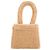 JACQUEMUS - Bolsa de ombro Chiquito Mini Jacquemus em ráfia e couro bege - vista 3