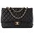 CHANEL - Borsa a tracolla Classic/Timeless Jumbo Chanel in pelle caviar nera Nero