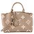 LOUIS VUITTON - Borsa a tracolla Petit Palais Louis Vuitton in pelle empreinte grigia e beige Marrone
