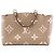 LOUIS VUITTON - Borsa a tracolla Petit Palais Louis Vuitton in pelle empreinte grigia e beige Marrone - vista 3