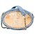 CHANEL - Borsa a tracolla Oval CC Chanel in denim blu e metallo dorato