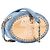 CHANEL - Borsa a tracolla Oval CC Chanel in denim blu e metallo dorato - vista 2