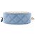 CHANEL - Borsa a tracolla Oval CC Chanel in denim blu e metallo dorato - vista 4