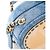 CHANEL - Borsa a tracolla Oval CC Chanel in denim blu e metallo dorato - vista 5