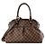 LOUIS VUITTON - Borsa a tracolla Louis Vuitton Trevi PM in tela damier ebene Marrone